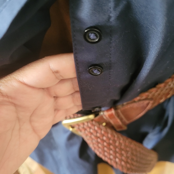 Riders Lee Navy blue button down shirt! 3x - Picture 4 of 7